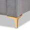 Baxton Studio Nami Modern Glam and Luxe Light Grey Velvet Fabric and Gold Finished King Size Platform Bed 174-11183-Zoro - alternate 9